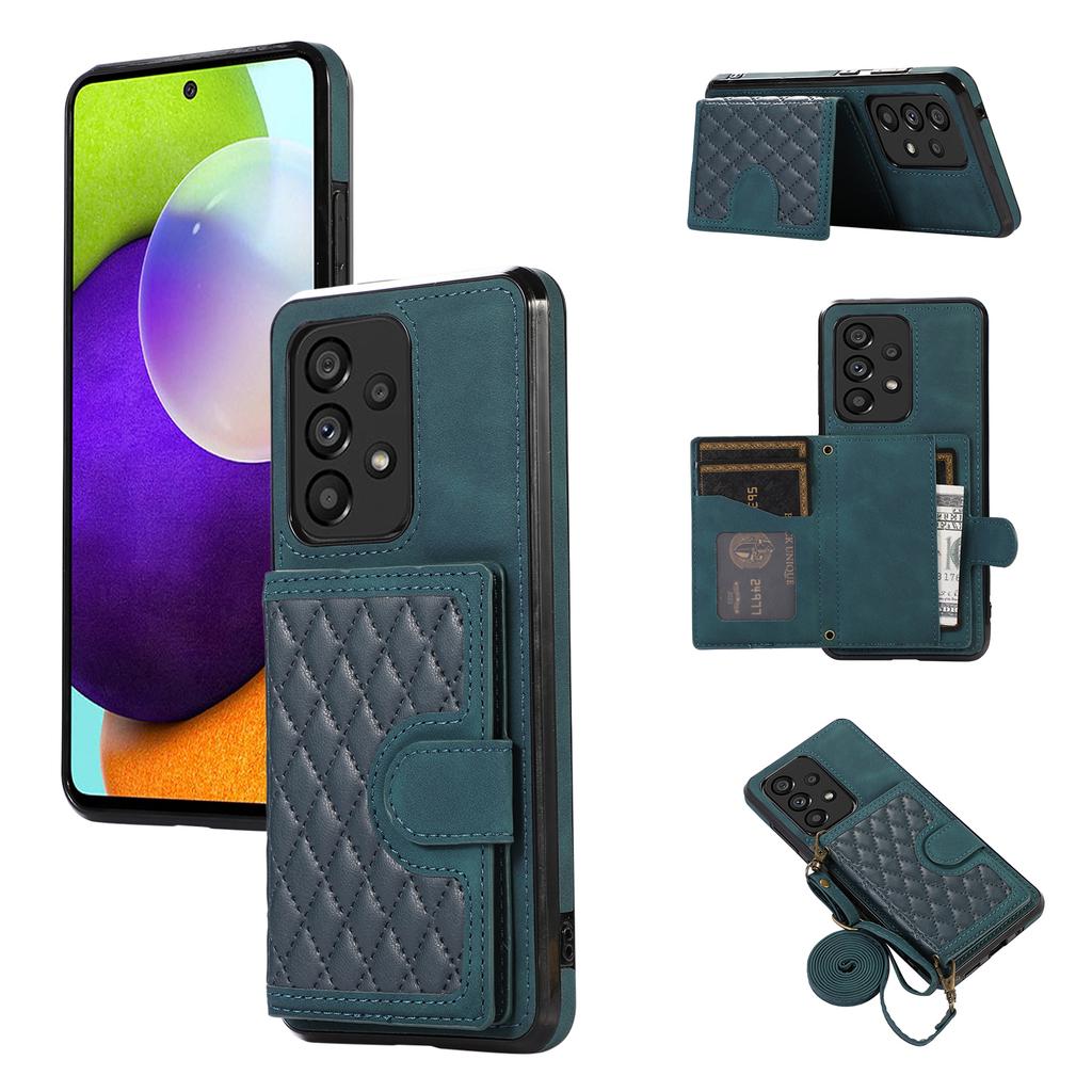 Für Samsung Galaxy A72 5G/4G Hülle TPU+PU Leder Ständer Kartenhalter Handyhülle