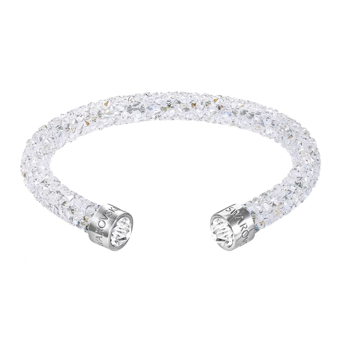 Swarovski White Crystal Single Ring Soft Bracelet Women bracelets 5255899 Box (Random Color),F