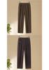 Mom's Summer Ice Silk Elastic Waist Straight-Leg Casual Pants - Chinese Style, Loose Fit for Middle-Aged & Elderly Women