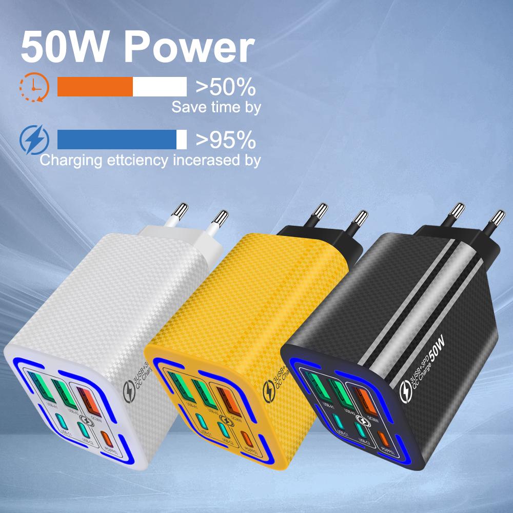 

Mini 50W PD Fast Charger Cube для iPhone 15 Pro/телефонов Android — карманный, защита от перегрева, глобальная версия, KR White