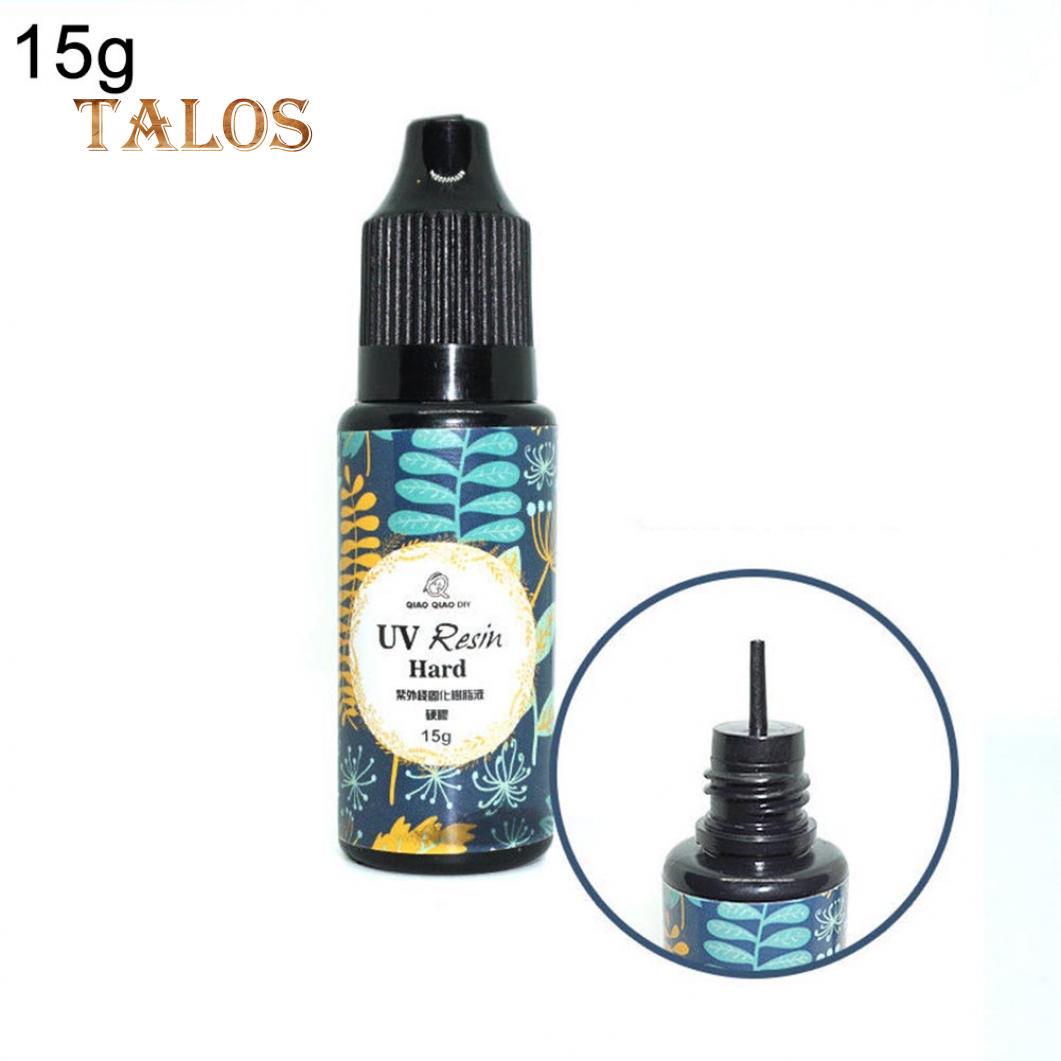 

10/15/25/60/100/200g УФ-смола Твердый клей Ультрафиолетовый прозрачный LED DIY Инструменты Мода 15g