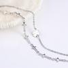 Stainless Steel Four Leaf Clover Bracelet Classic Fashion Style Bracelet for Women Double Chain Jewelry Wedding Party Gifts