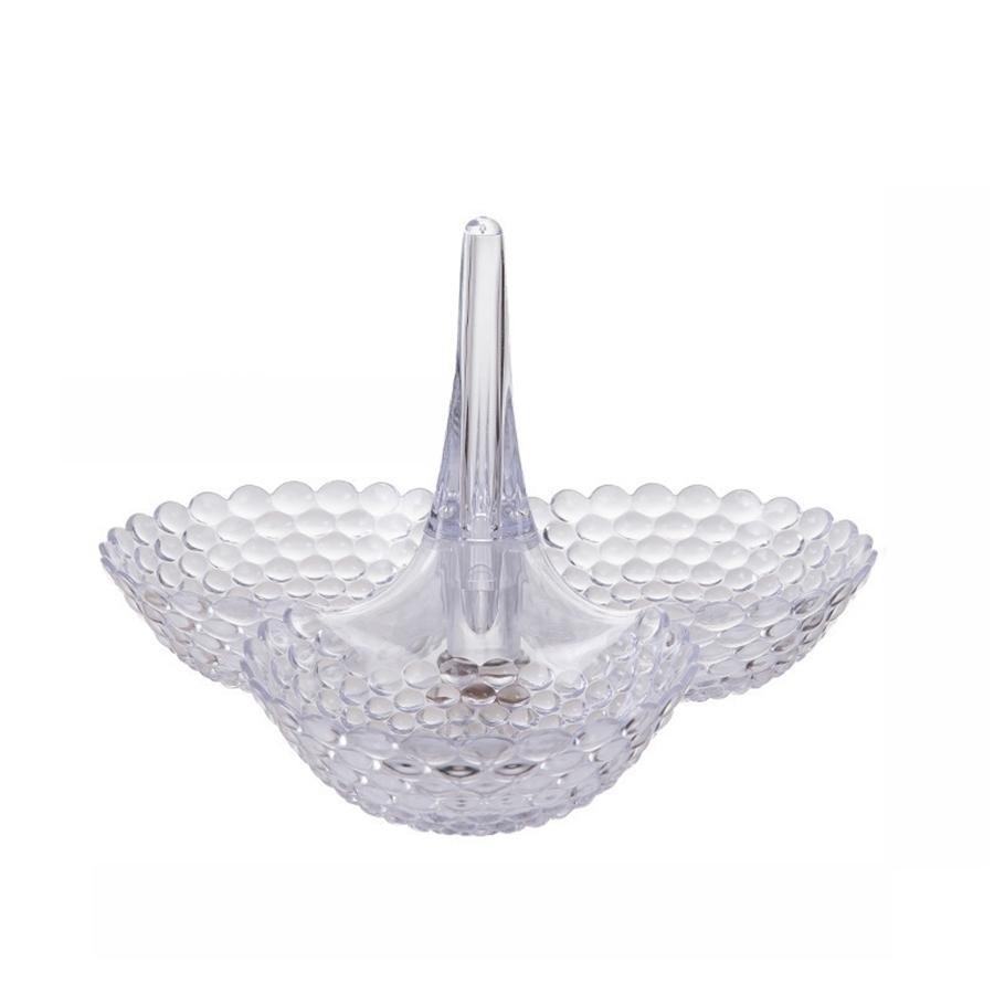 

Складной многослойный пластиковый поднос для фруктов, поднос для конфет, многоцелевой вращающийся держатель для журнального столика (Доступно несколько цветов)