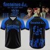 Fontaines D.C. Tour V Neck Football Jersey Rock Band Concert Graphic Tees Men Women Short Sleeve Mesh Sports T-shirt Full Print