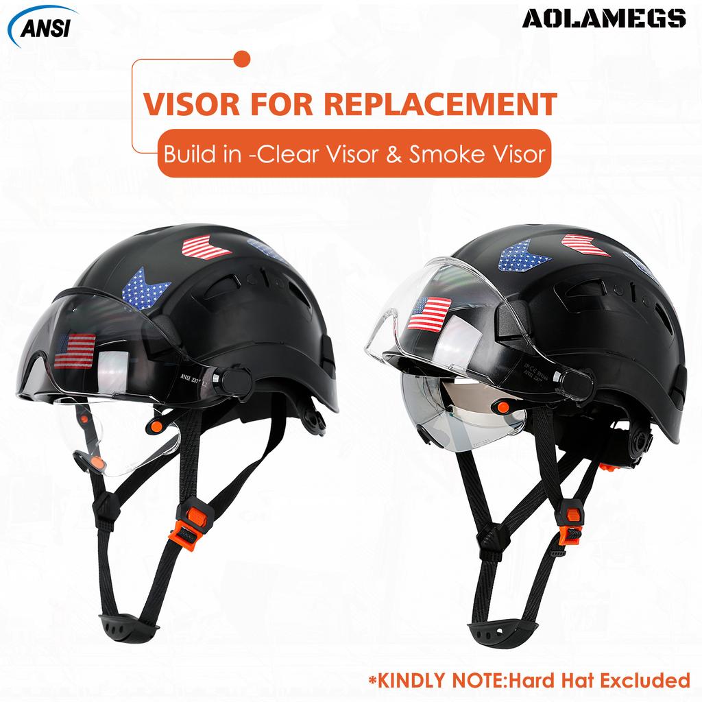 Goggles Accessories for Aolamegs Model ABS Safety Helmet With ANSI and CE Certification