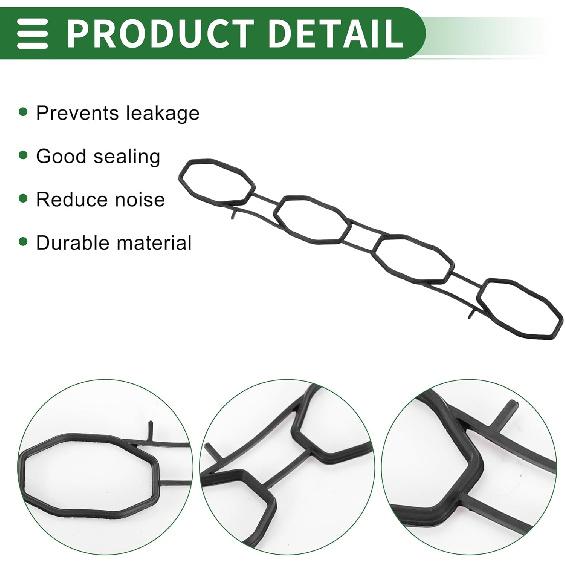 Engine Intake Manifold Gasket for Nissan Versa 1.6L 2009-2011 Intake Manifold Sealing Gasket No.14035ED000 Nitrile Rubber 1 Pcs