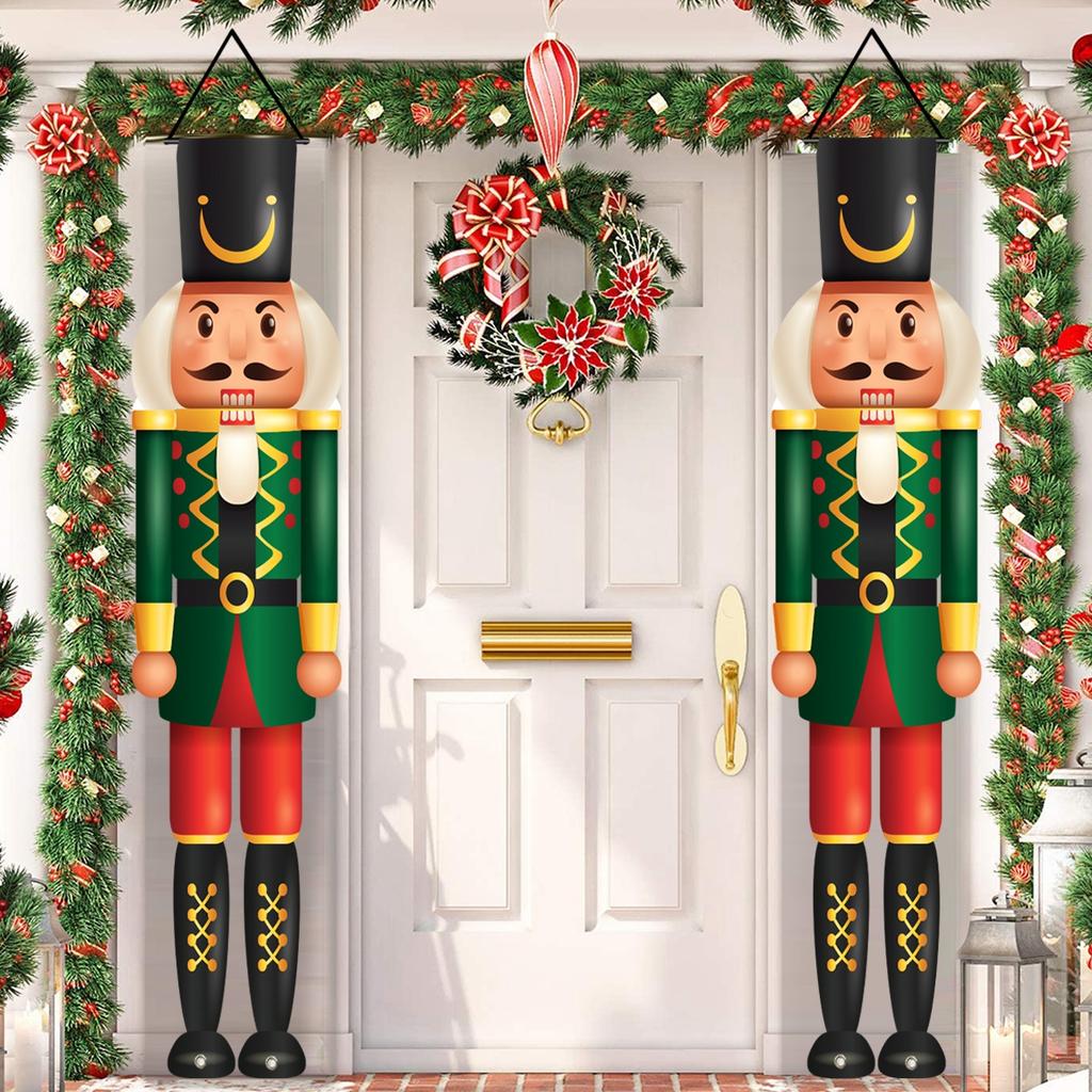 Christmas Nutcracker Shaped Door Couplet Navidad Natal Noel Wall Hanging Merry Christmas Decorations For Home 2025 New Year 2025