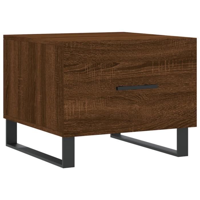 VidaXL Coffee Table Brown Oak 50x50x40 Cm Engineered Wood 829458