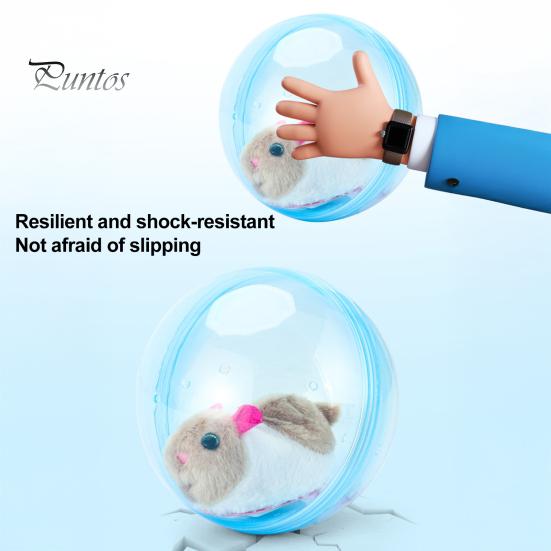 Moving Animal Toy Electric Automatic Rolling Hamster Ball, Ball with Plush Rabbit Inside, Toddler Pet Simulation Interactive Toy, Gift for Toddlers