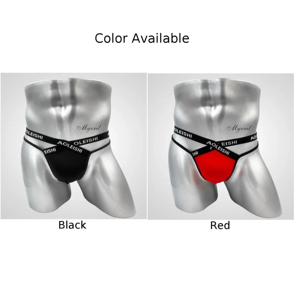 New Men Jock Strap Breathable Underwear Backless Jockstrap Briefs Thong Low Rise Underpants Gay Quick Dry Pure Silk Men's Thongs