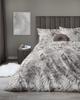 Satin bedding 160x200 leaves beige ash
