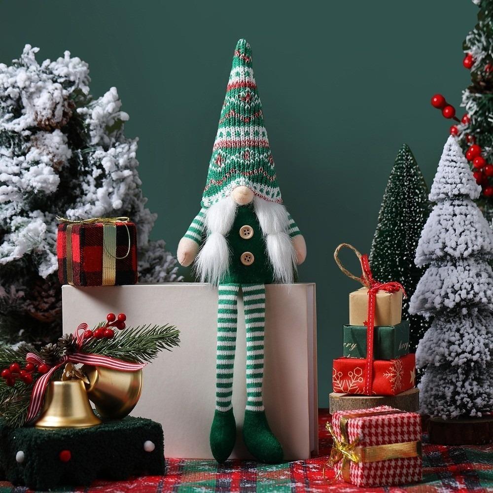 Knitted Design Knitted Gnome Doll Faceless Style Christmas Gnome Decor  New Year Celebration