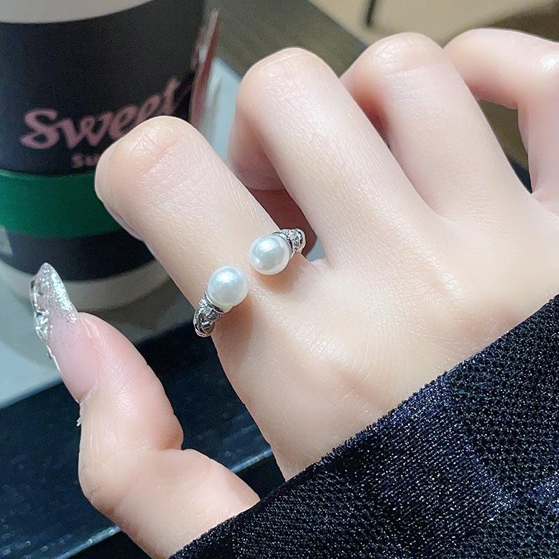 Super Flash Zircon Full Diamond Micro-Inlaid Open Ring Niche Light Luxury High Sense Cold Wind Index Finger Ring Female