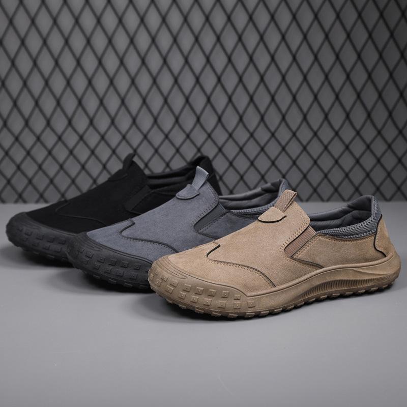 2024 Men's Slip-On Anti-Slip Work Shoes - Wear-Resistant for Autumn/Winter Construction & Casual Use