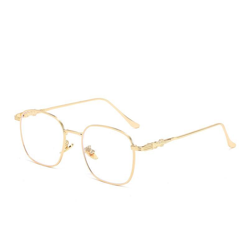 New fashion color-changing myopia glasses men's large frame metal frame Luo Xin anti-blue glasses female Internet celebrity glasses frame