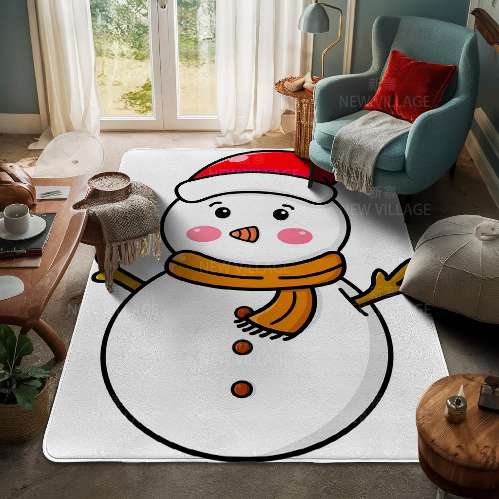 House Entrance Carpet Home Door Mat Living Room Bath Foot Bathroom Non-slip Water Absorption Rugs Bath Merry Christmas Winter