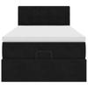 Ottoman Bed with Mattress Black 80x200 cm Velvet