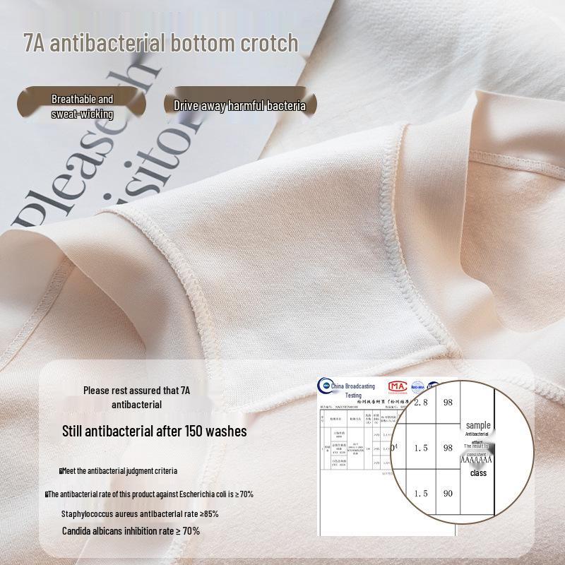 Antibacterial 7A High-Waisted Seamless Thong: Plus-Size, Butt-Lifting, Pure Cotton Women's Underwear