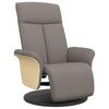 Recliner with Footrest Taupe Fabric