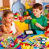 Colorful Craft Kit for Kids DIY Toys Puzzle Handicraft Toys Variety Craft Supplies Set Twisting Rod Plush Ball Button