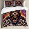 Zombie Bettbezug-Set für Jungen Männer King Size Leichtgewicht Daunen Horror-Thema Bettdeckenbezug 2 Kissenbezüge 1 Bettbezug Keine Bettdecke