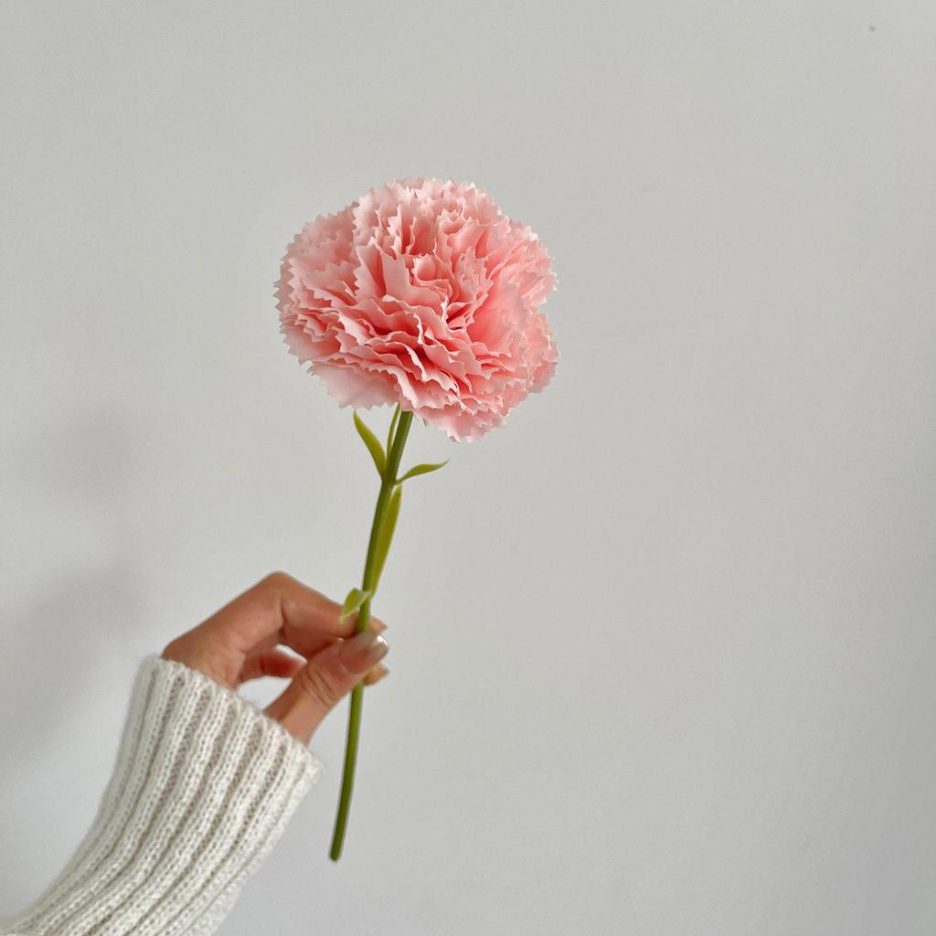 Carnation Fake Flower Arrangement - Perfect for Mother's Day, Teacher's Day, Home Décor, and Photo Prop