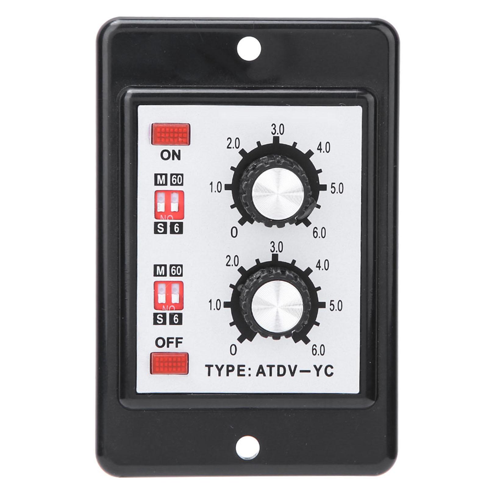 

Реле включения/выключения двойного таймера с ручкой управления таймером ATDVYC 6S60M (24 В постоянного тока)