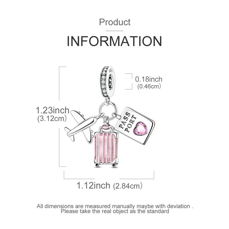 925 Silver Charms Beads Funny Eggs Airplane Pendant Colorful DIY Fit Bracelet Necklace For Women Jewelry