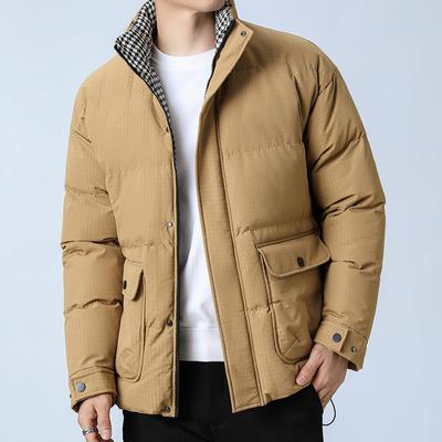 Men's Cotton Jacket 2023 Autumn and Winter Warm Cotton Jacket Top Casual Thickened Down Cotton Jacket