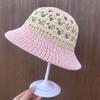 Sommer Strohhut Bucket Hohl Atmungsaktiv Fischerhut Sonnenschutz Modischer Gewebter Sonnenhut Modischer Fischerhut