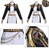 Kpop Demon Hunters Anime Character Black Gold Halloween Role Playing Costume With Pu Leather
