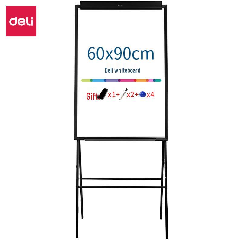 Deli 7890 A-Frame Magnetic Whiteboard with Paper Clamp