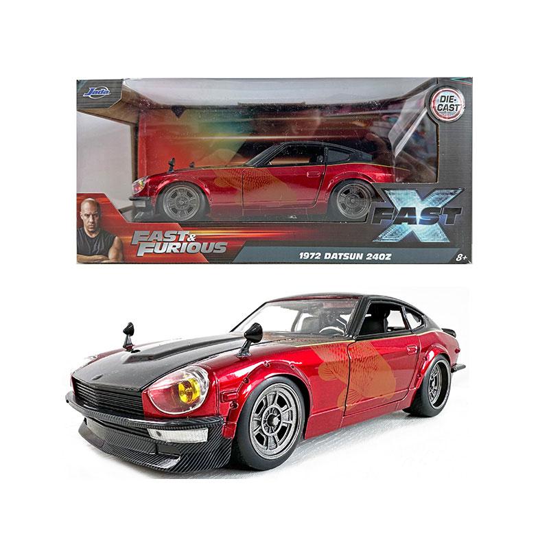 

JADA 1:24 The Fast and the Furious 1972 Datsun 240Z Die-Cast Model - Glossy Red with Black Accents JD34916 красный