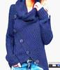 Casual Solid Knit Sweater Ladies V Neck Crew Neck Warm Daily Long Sleeve Blouse
