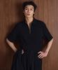 Tienjiti Kinoshita Seersucker Quarter Zip (Black) Tnts6E202Bk