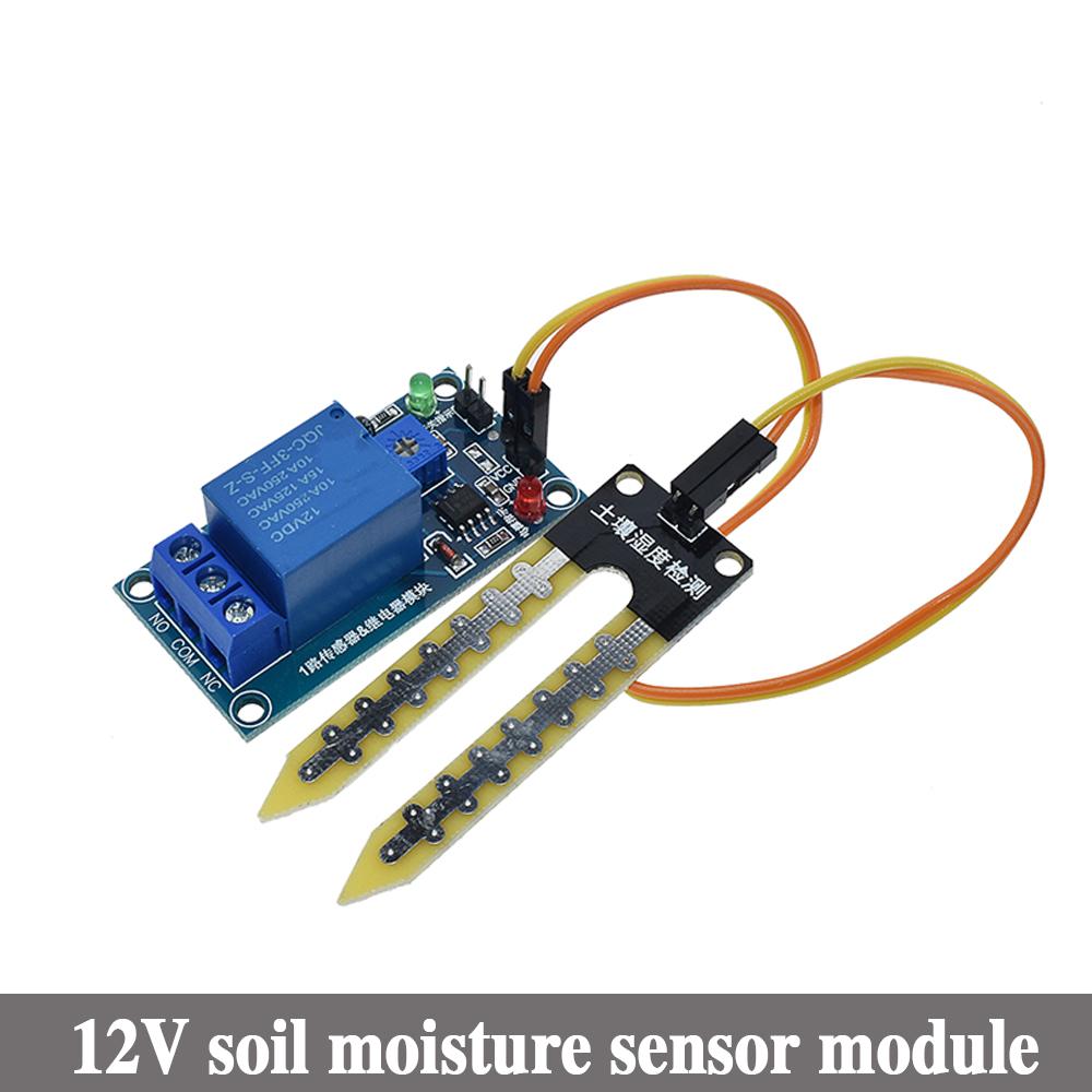 LIZAO Soil Moisture Sensor Control Module, Automatic Irrigation Relay Board with Humidity Detection and Low-Humidity Trigger