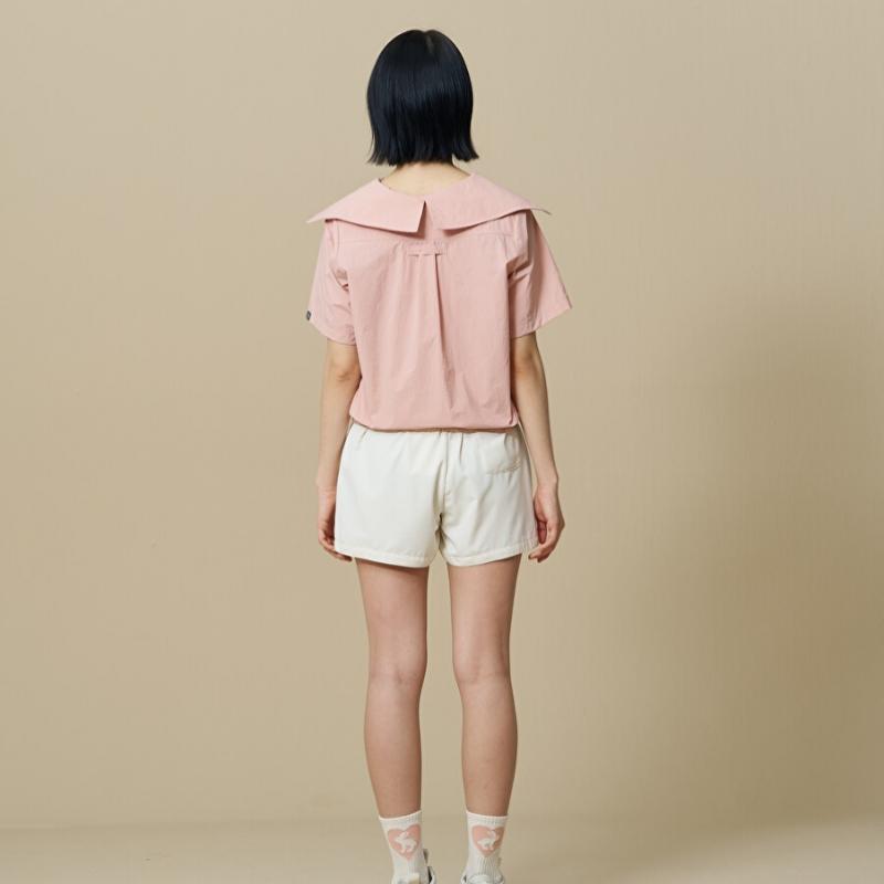 Women S Sailor Collar Short Sleeve Anorak