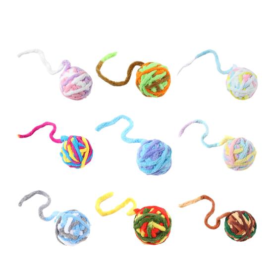 Cat Toys Plush Ball with Bell Interactive Cat Toy Lightweight Bite Resistance Toy for Indoor Cats