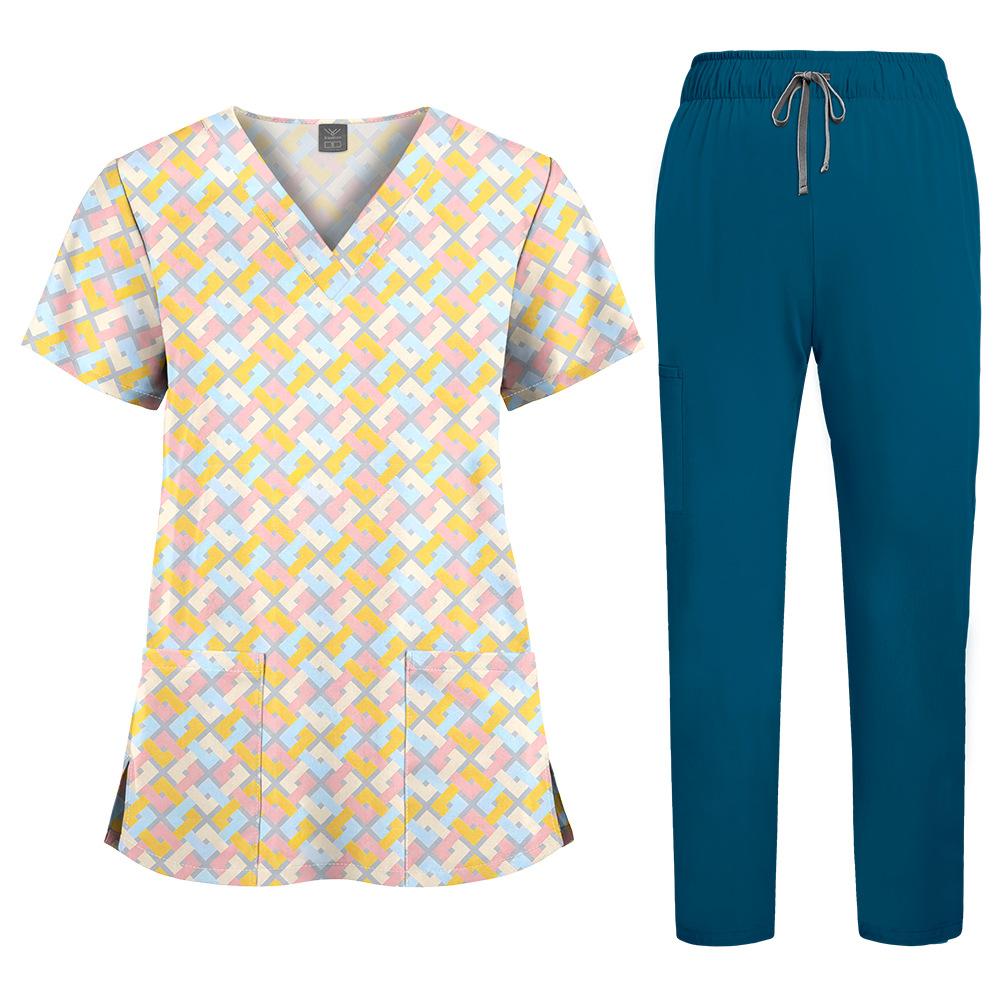 Ιατρικά Ρούχα Νοσοκομείου Κοντομάνικο Ομοιόμορφο Ομορφιάς Φόρμα Τρεξίματος Γιατρού Ρούχο Εργασίας Ιατρικό Χειρουργικό Πολύχρωμο Ομοιόμορφο Unisex