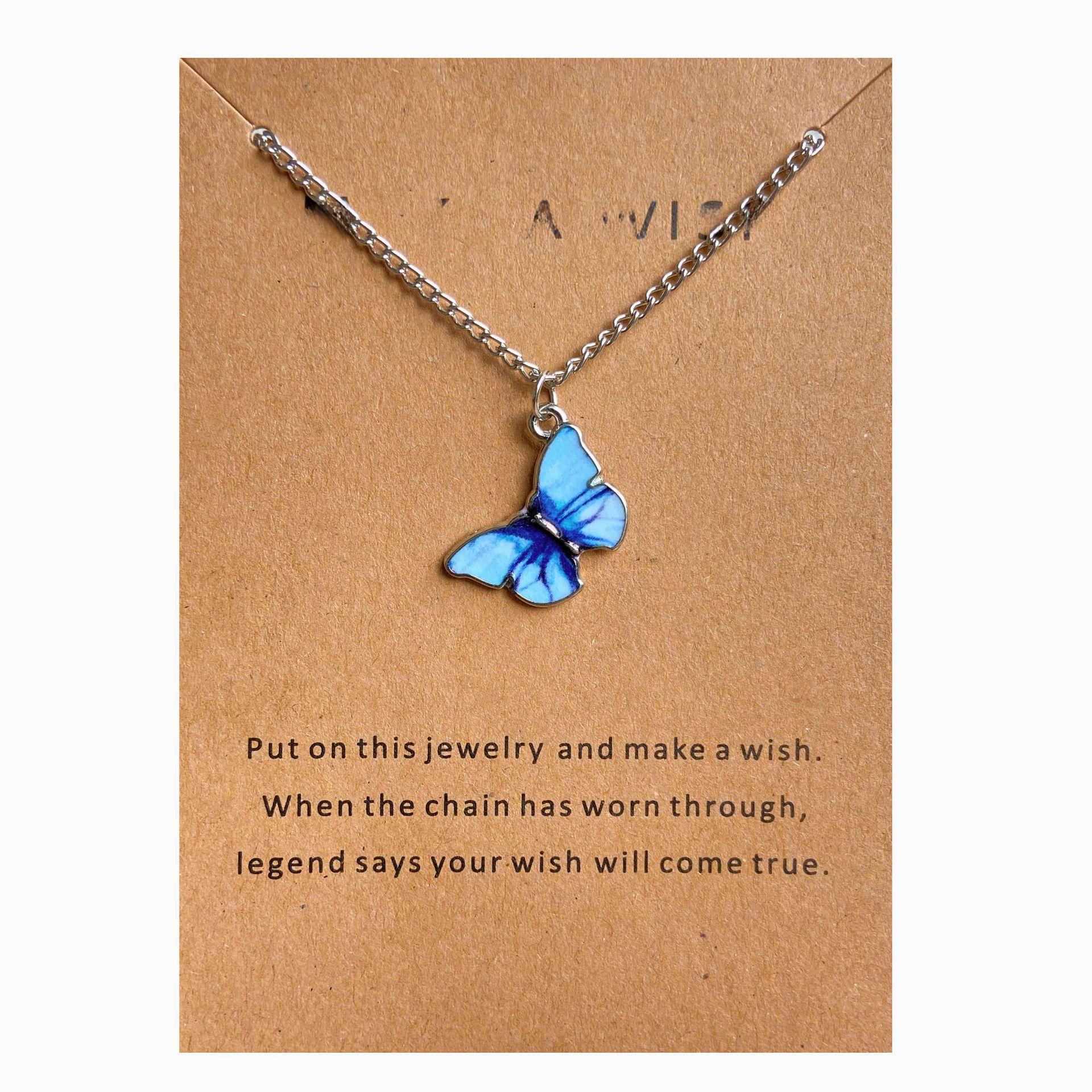 

Этническое ожерелье в виде бабочки в богемном стиле - цветная цепочка на ключицу Alloy with enamel