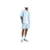 adidas Originals Letter Logo Single-Breasted Short Sleeve Shirt Men Shirts Sky-Blue JD2457