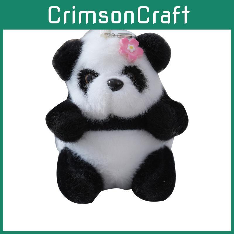 Adorable Black And White Panda Plush Toy Backpack Pendant For Cute Kids' Accessories