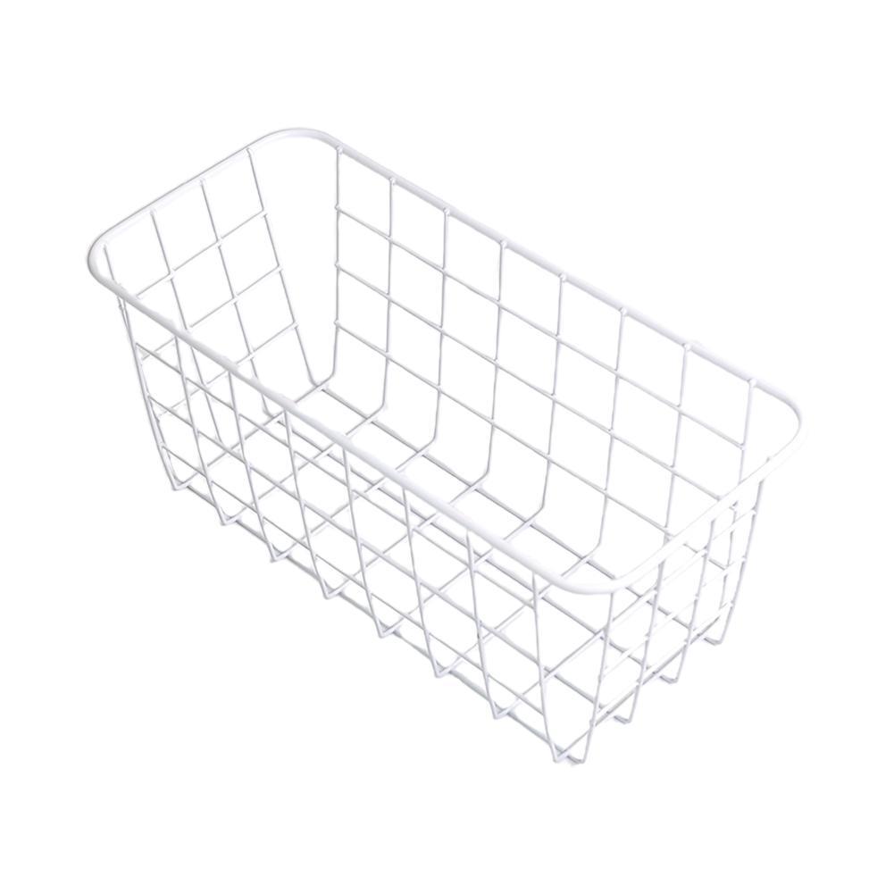 Buy Metal Iron Wire Storage Basket Desktop Cosmetic Container Baskets