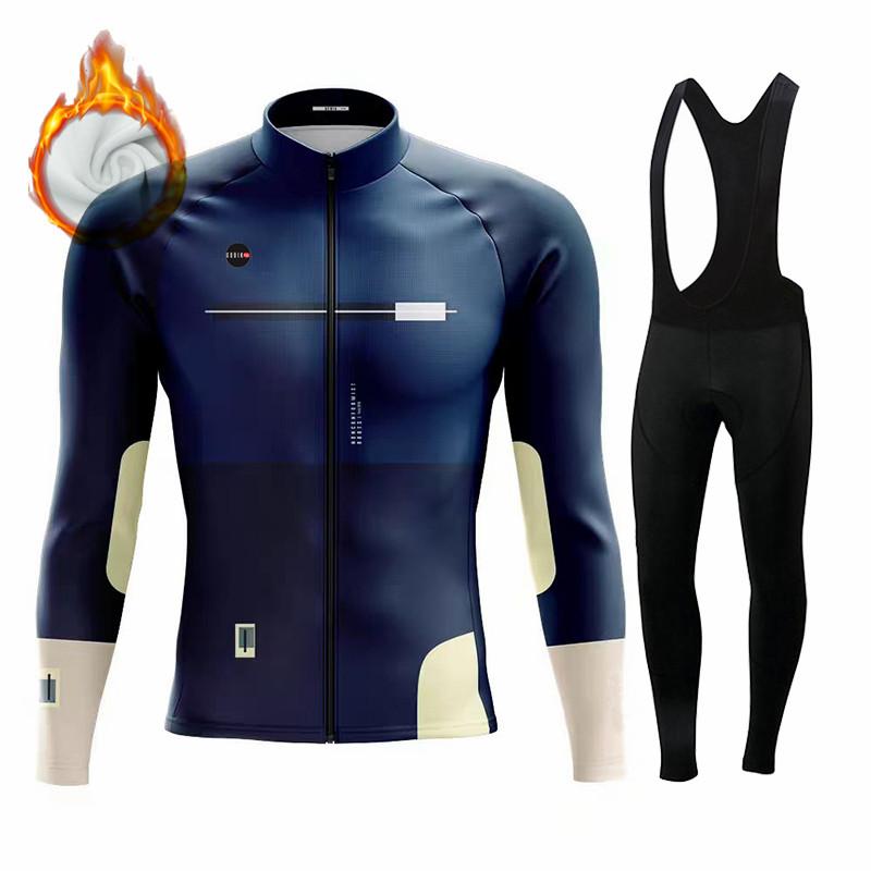 Gobikful Vinter Sykkeltrøyesett Termisk Fleece Sykkelklær Sykkelbekledning Terrengsykkel Sykkelbekledning Draktssett