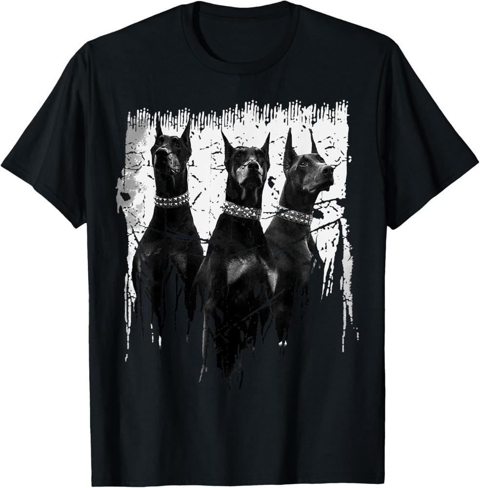 

Doberman Pinscher Black and White Dog Lovers Gift Unisex T-Shirt M