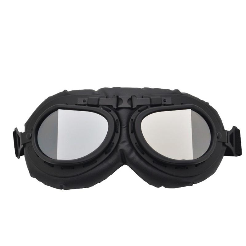 Vintage Goggles Harley Style Silver Frame Copper Motorcycle Windproof Protective Eyewear Retro Goggles For Karting Riding And Biking