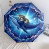 Whales and Pets Pattern Pattern New Style Umbrella, 1 Piece Automatic Folding Umbrella, Portable Travel Umbrella, Outdoor Umbrella, Birthday Gift