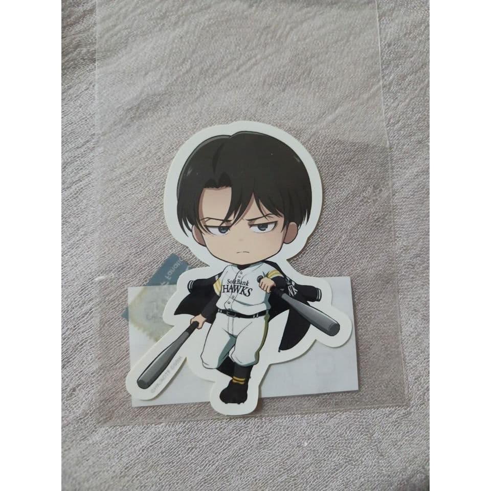 Fukuoka Softbank Hawks Sticker Levi Attack on Titan Baseball Sticker