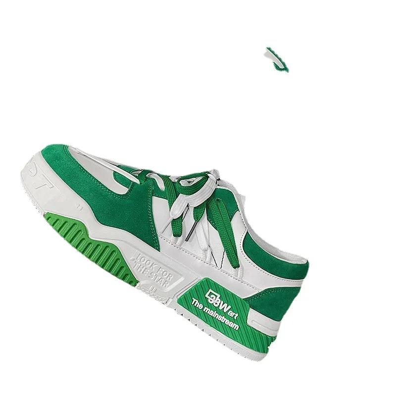 fashion Sneakers Mens Shoes Designer Men Casual Shoes Trend Two-tone Lace Up Platform Student Shoes Male Vulcanized Zapatillas De Hombre