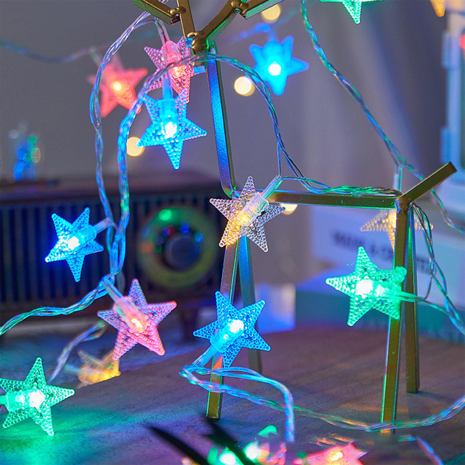 

20 футов 40 светодиодных гирлянд в виде снежинок, работающие от батареек, для спальни, комнаты, вечеринки, рождественского декора, декора для елки, войны One Size